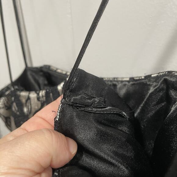 Vintage Y2K Cache Babydoll Mini Dress Size 4 Black Lace Bow HOCO Event Party - Picture 5 of 11